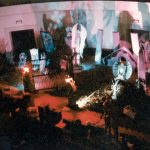 graveyard set on stage from above