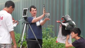 shooting a puppet video
